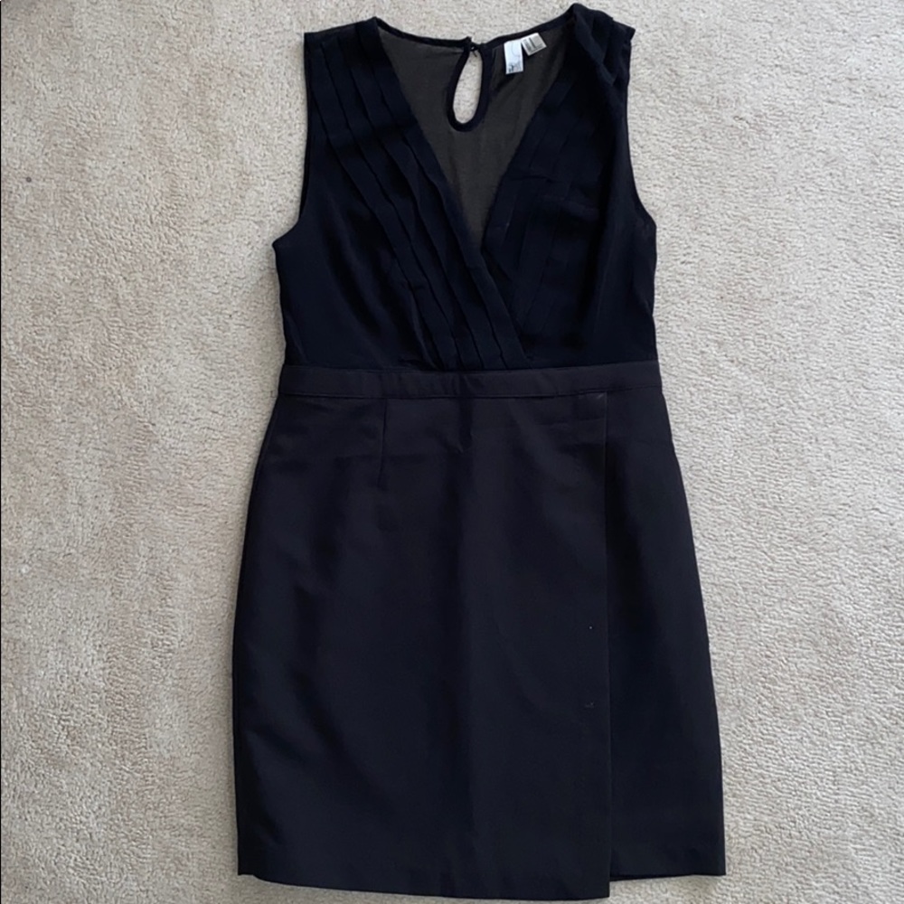 Elegant chiffon little black dress